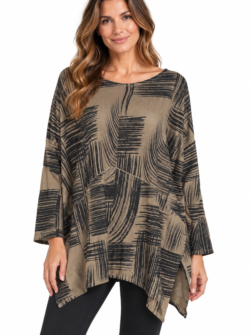 Matthildur Tunic Top Size Small Langelook Oversized Abstract Boho